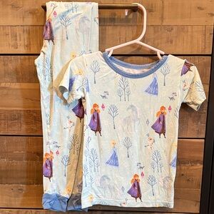 Little sleepies Disney Frozen Kids Pajama Set - Light Blue and Purple